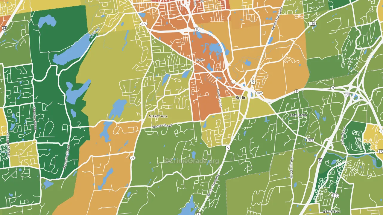 Kensington, CT Map of Assault Rates