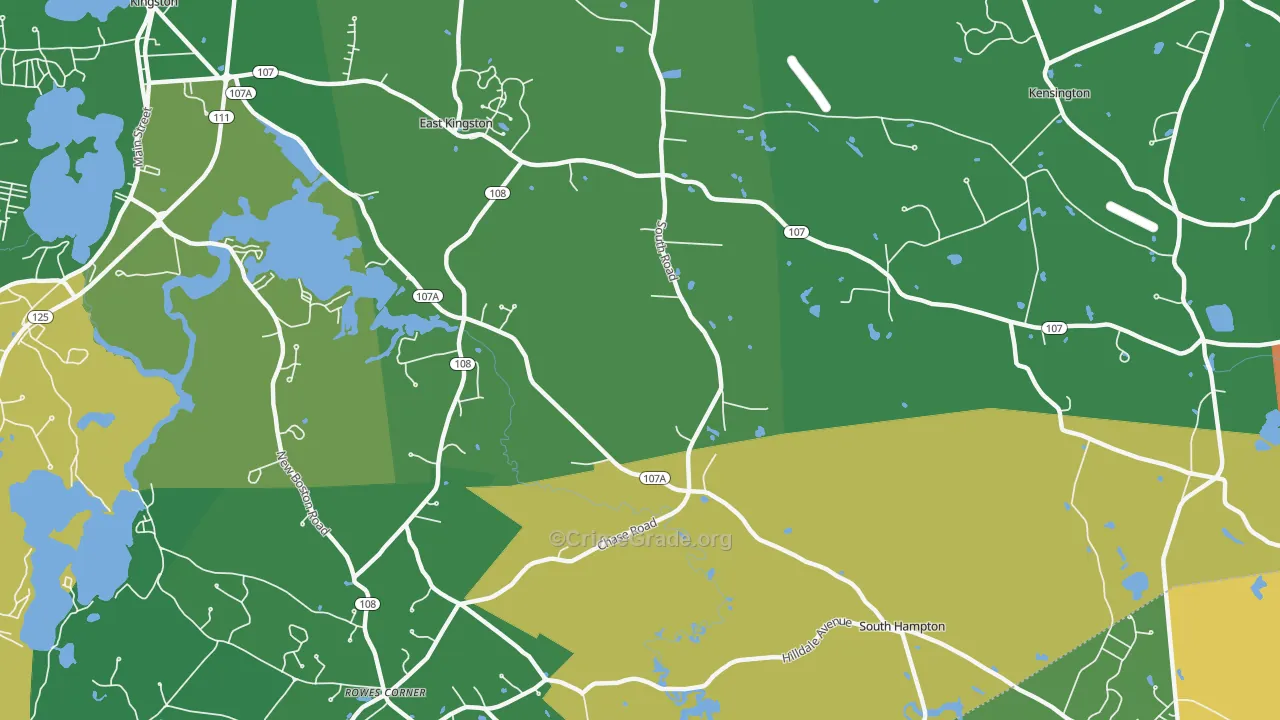 Kensington, NH Map of Assault Rates