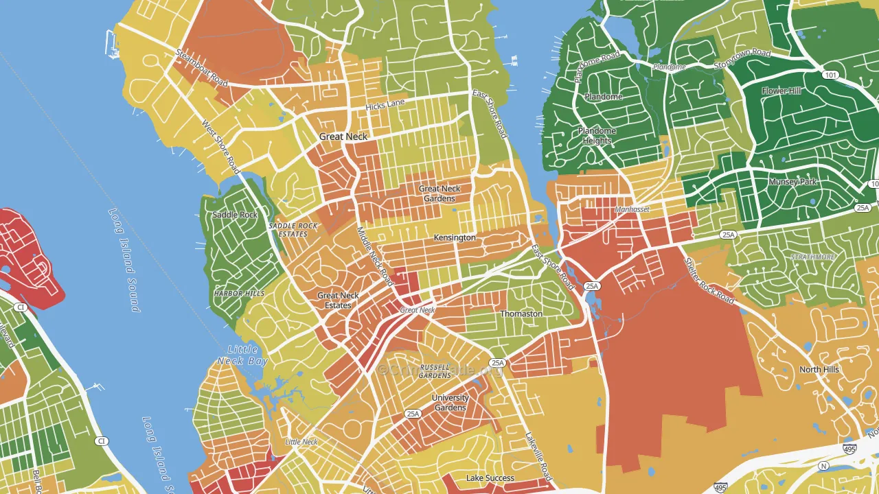 Kensington, NY Map of Assault Rates