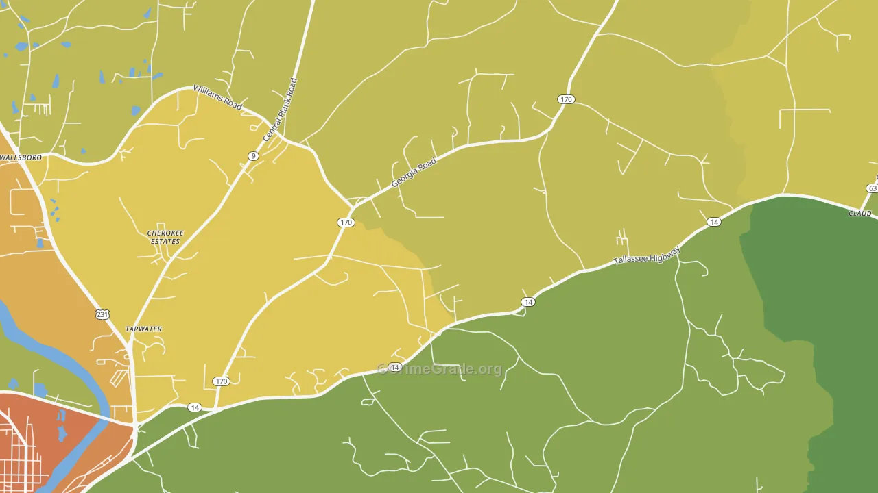 Kent, AL Map of Assault Rates