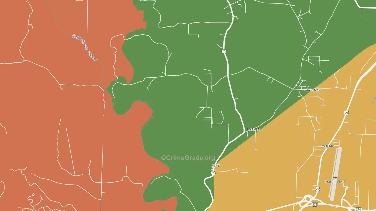 Kent, AR Map of Assault Rates
