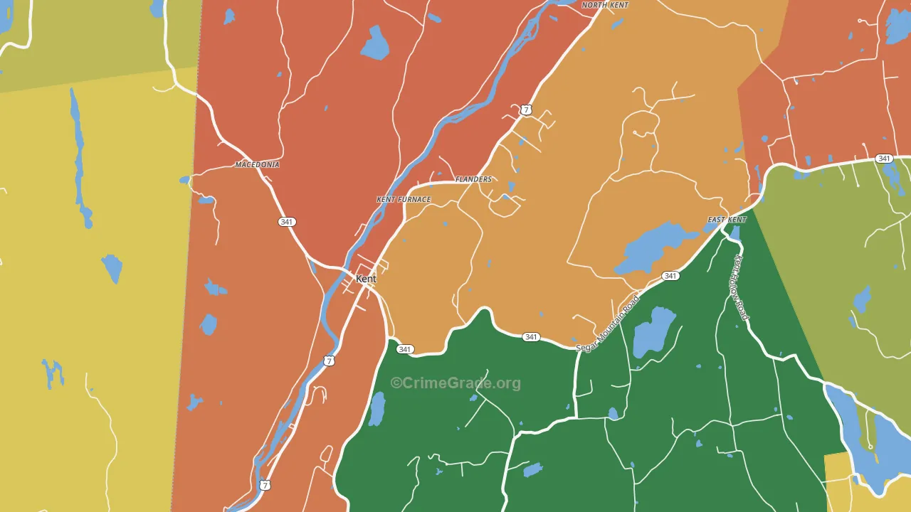 Kent, CT Map of Assault Rates