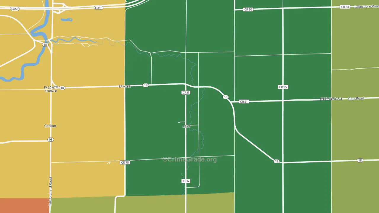 Kent, NY Map of Assault Rates