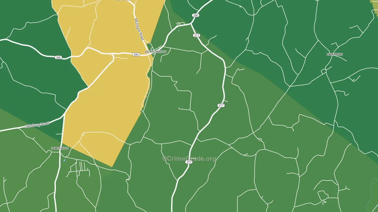Kent, PA Map of Assault Rates
