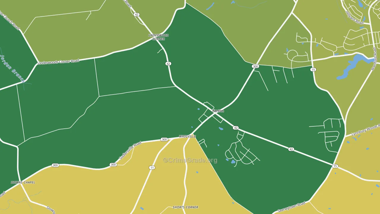 Kenton, DE Map of Assault Rates