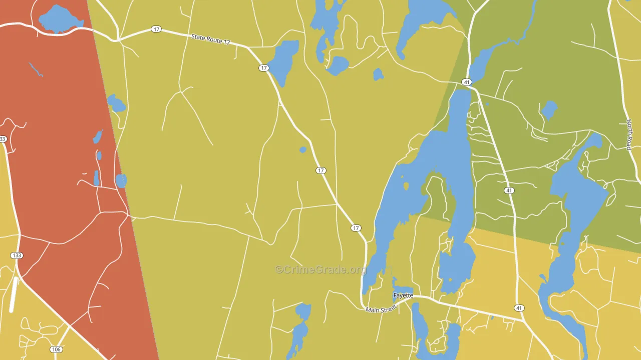 Kents Hill, ME Map of Assault Rates