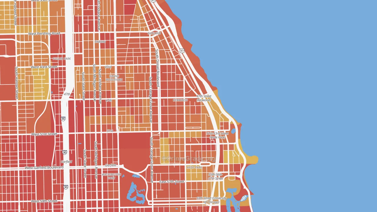 Kenwood, Chicago, IL Map of Assault Rates