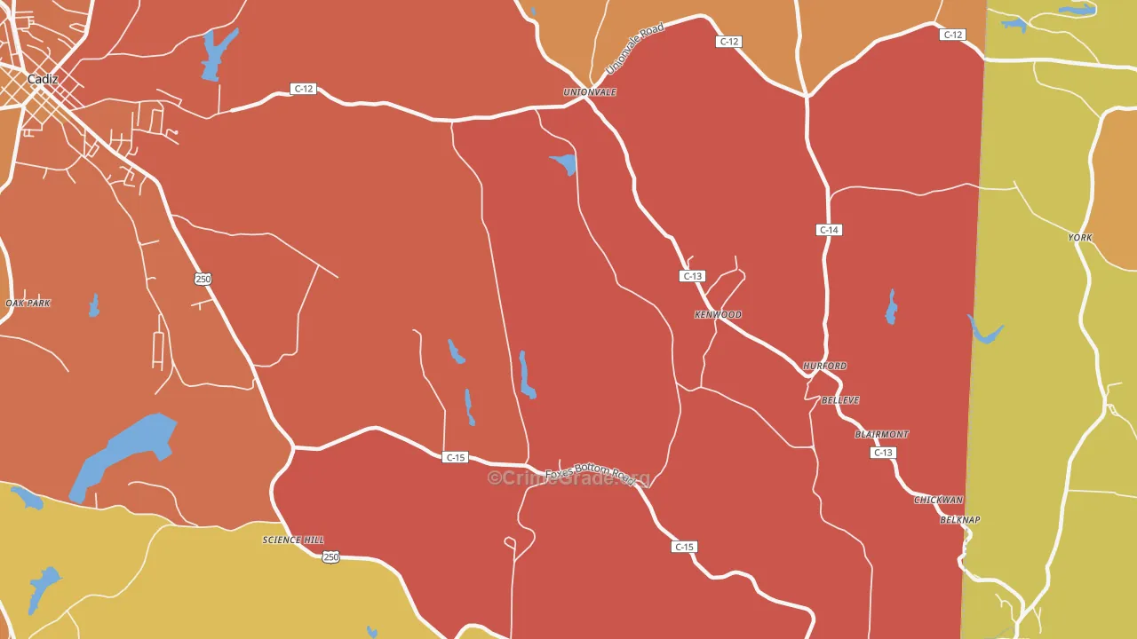 Kenwood, OH Map of Assault Rates