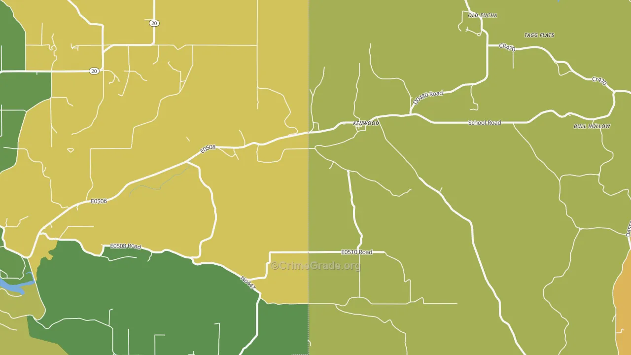 Kenwood, OK Map of Assault Rates
