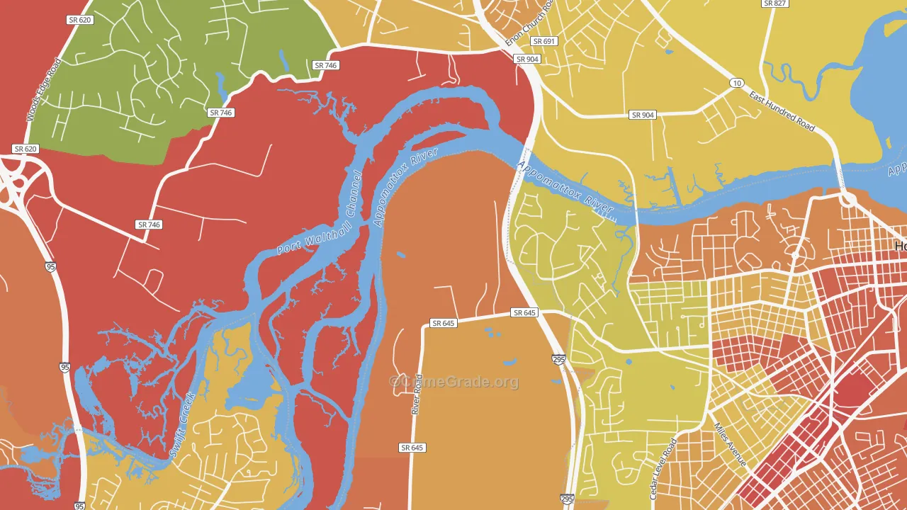 Kenwood, VA Map of Assault Rates