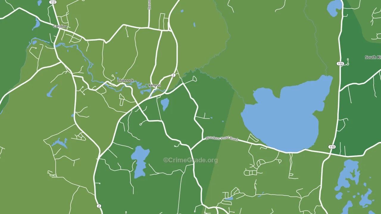 Kenyon, RI Map of Assault Rates