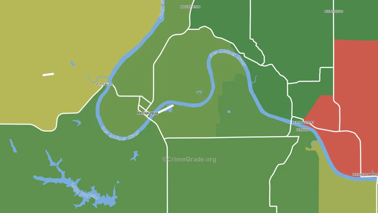 Keosauqua, IA Map of Assault Rates