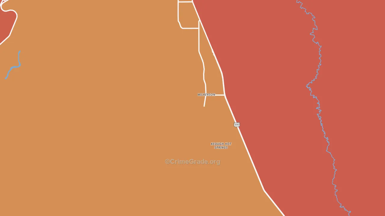 Keough Hot Springs, CA Map of Assault Rates