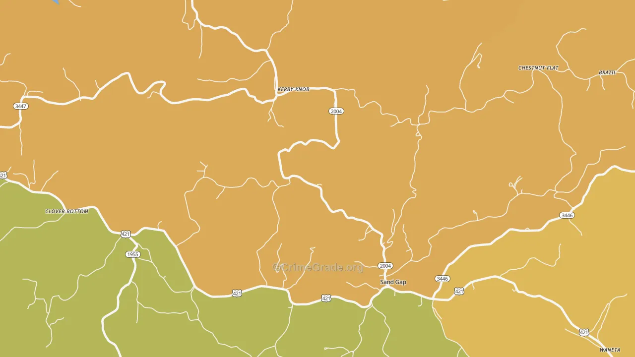 Kerby Knob, KY Map of Assault Rates