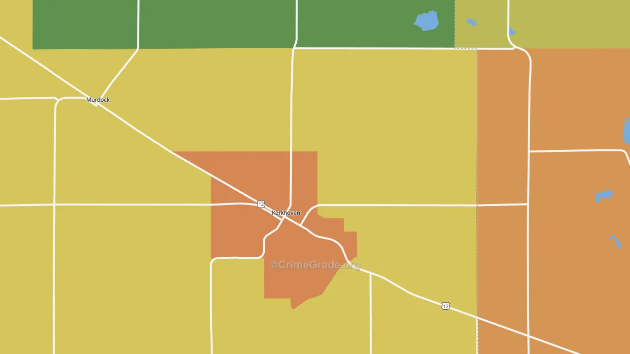 Kerkhoven, MN Map of Assault Rates