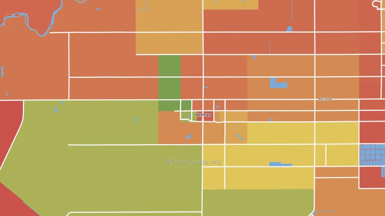 Kerman, CA Map of Assault Rates