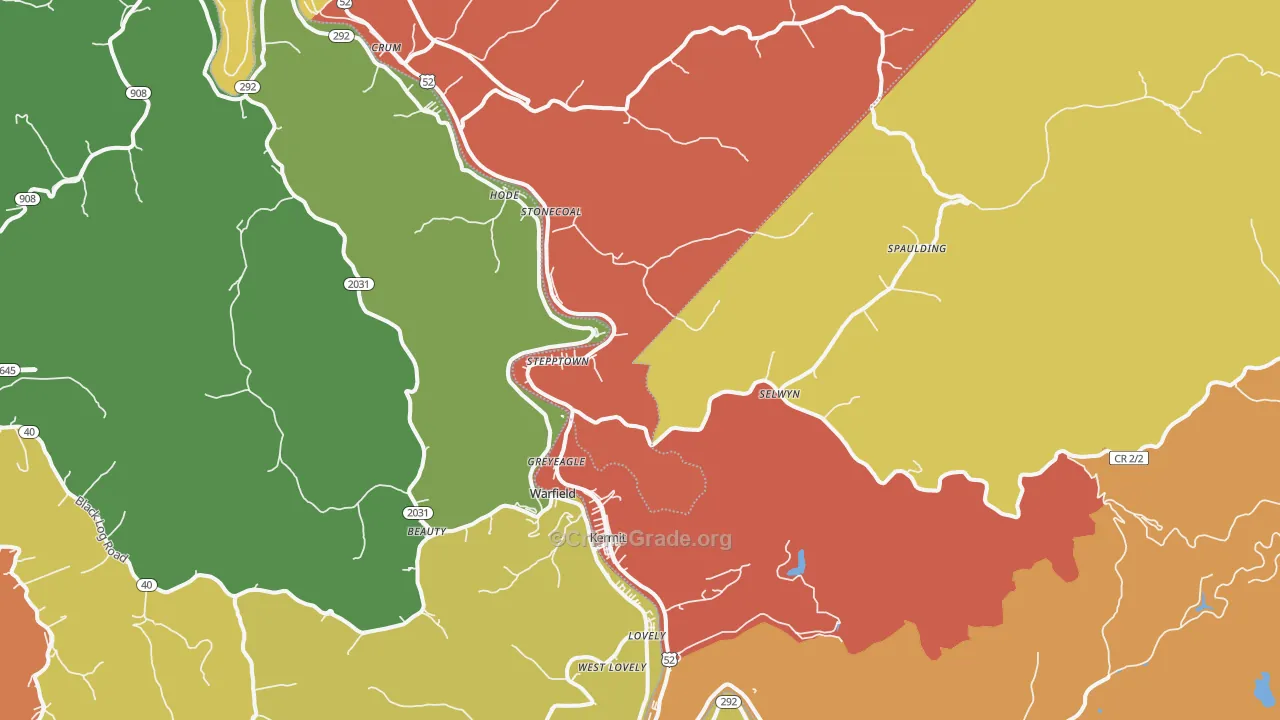 Kermit, WV Map of Assault Rates