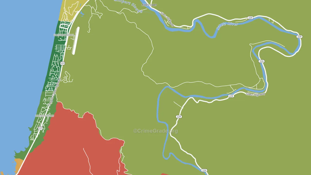 Kernville, OR Map of Assault Rates