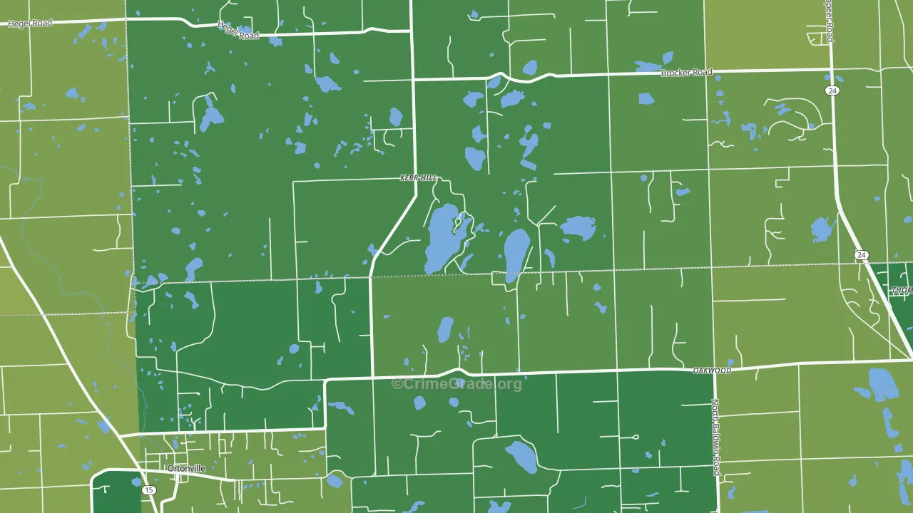 Kerr Hill, MI Map of Assault Rates