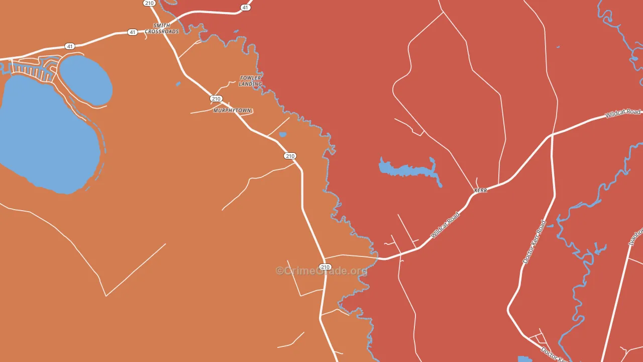 Kerr, NC Map of Assault Rates