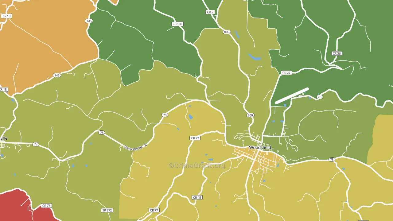 Kerr, OH Map of Assault Rates