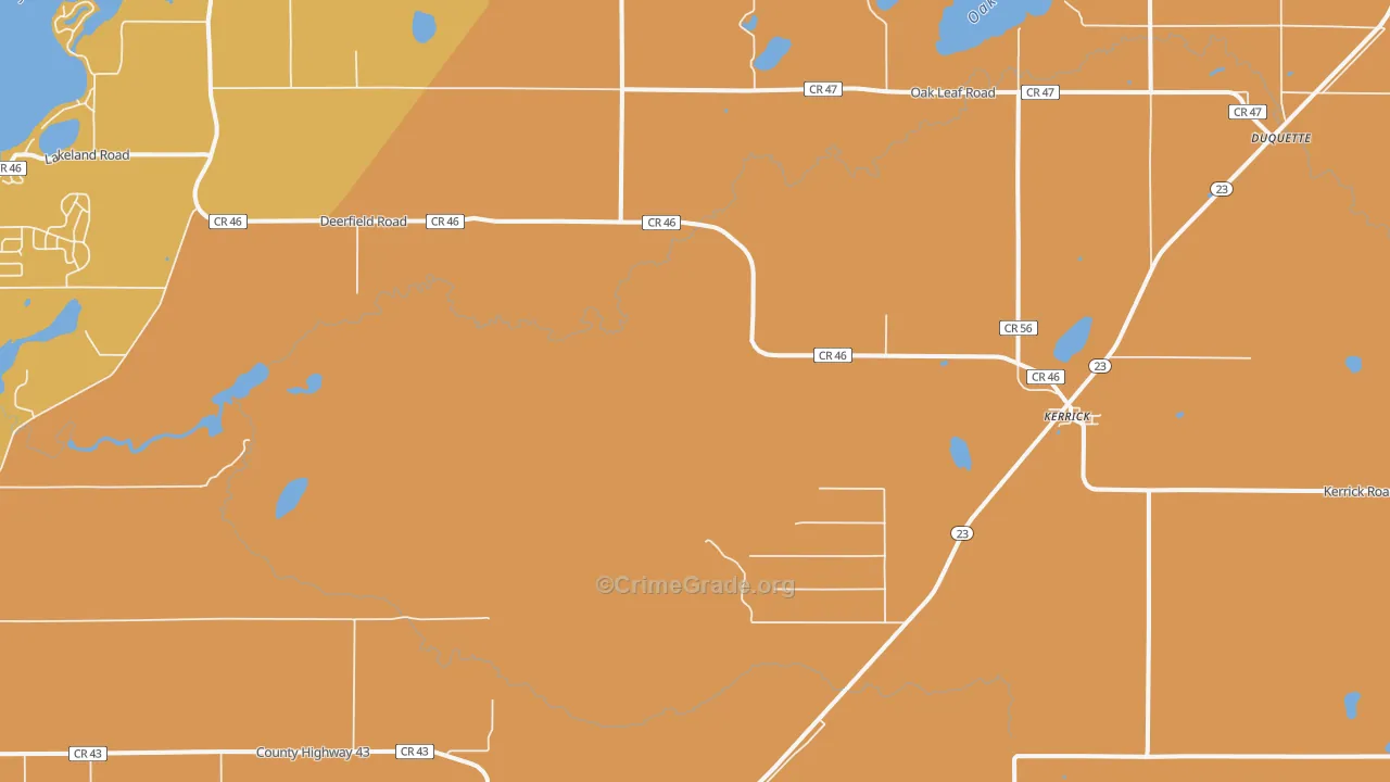 Kerrick, MN Map of Assault Rates