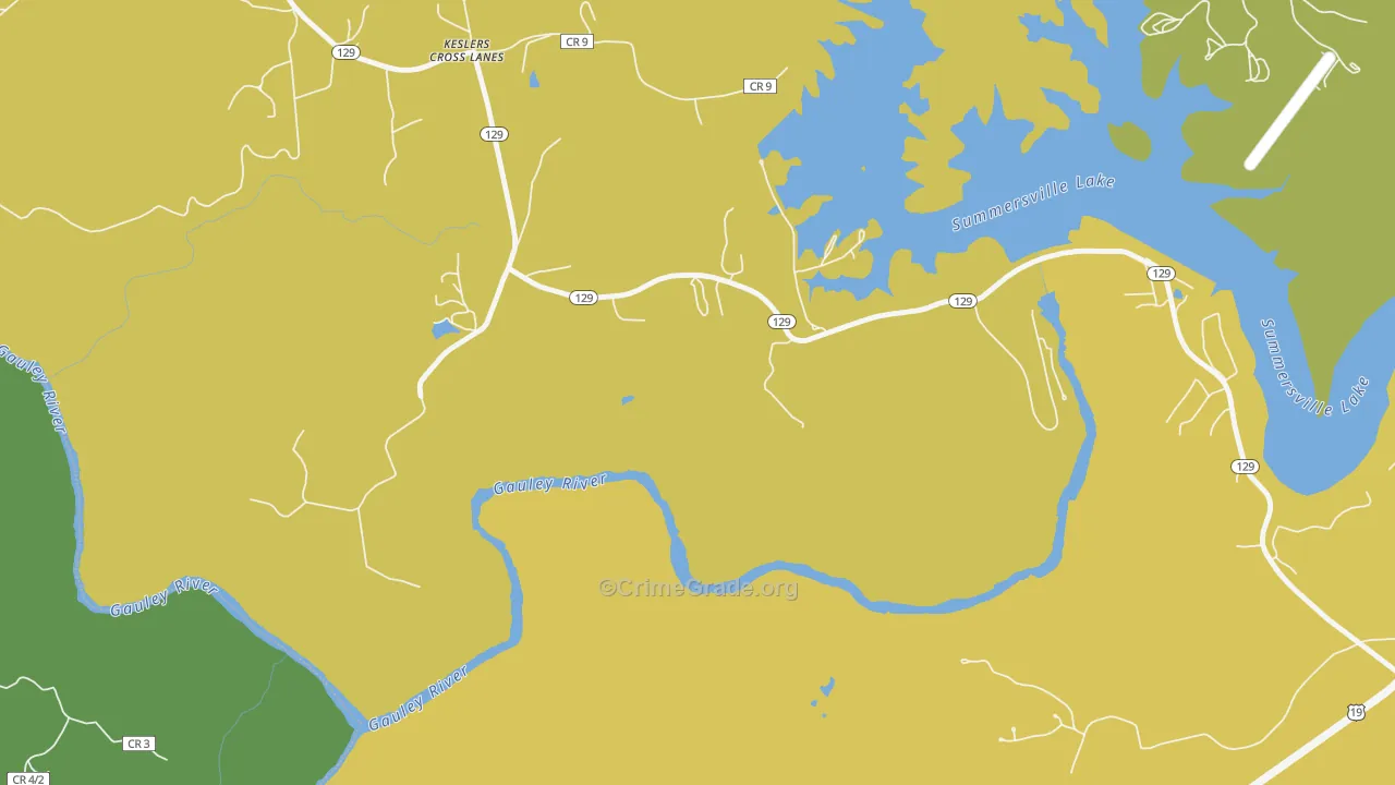 Keslers Cross Lanes, WV Map of Assault Rates