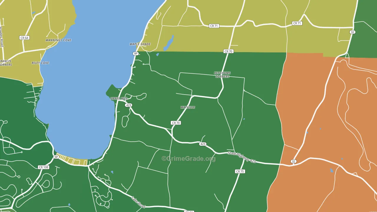 Ketchums Corner, NY Map of Assault Rates
