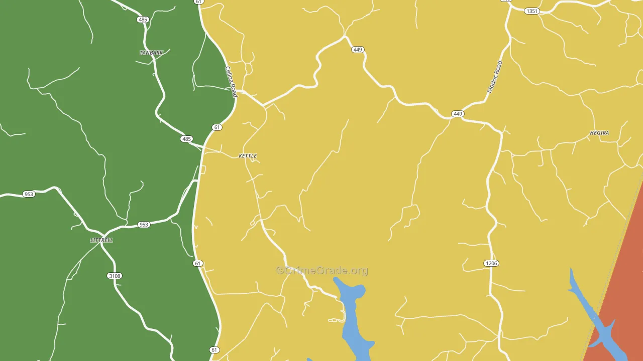 Kettle, KY Map of Assault Rates