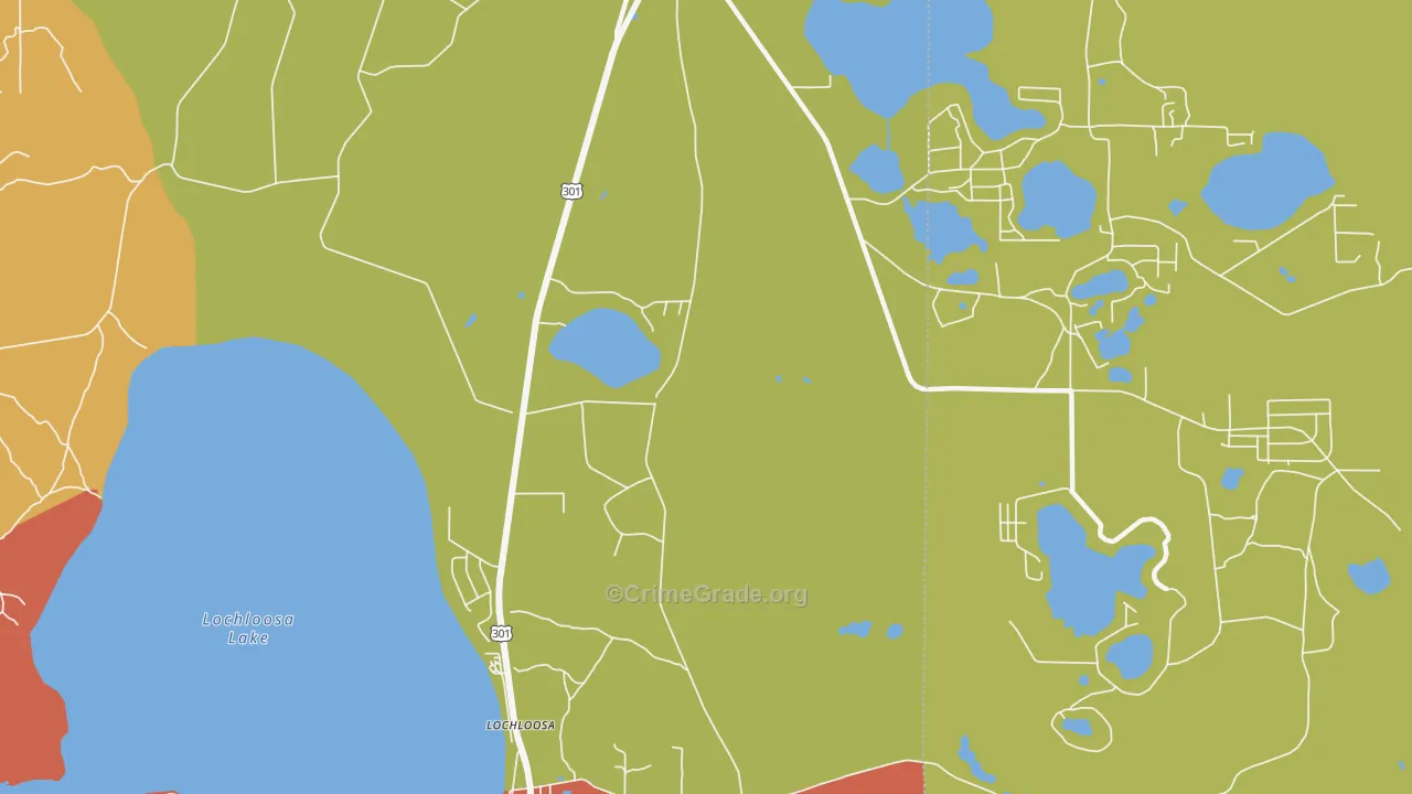 Keuka, FL Map of Assault Rates