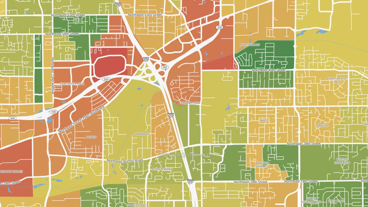 Kevanna Park, Vancouver, WA Map of Assault Rates