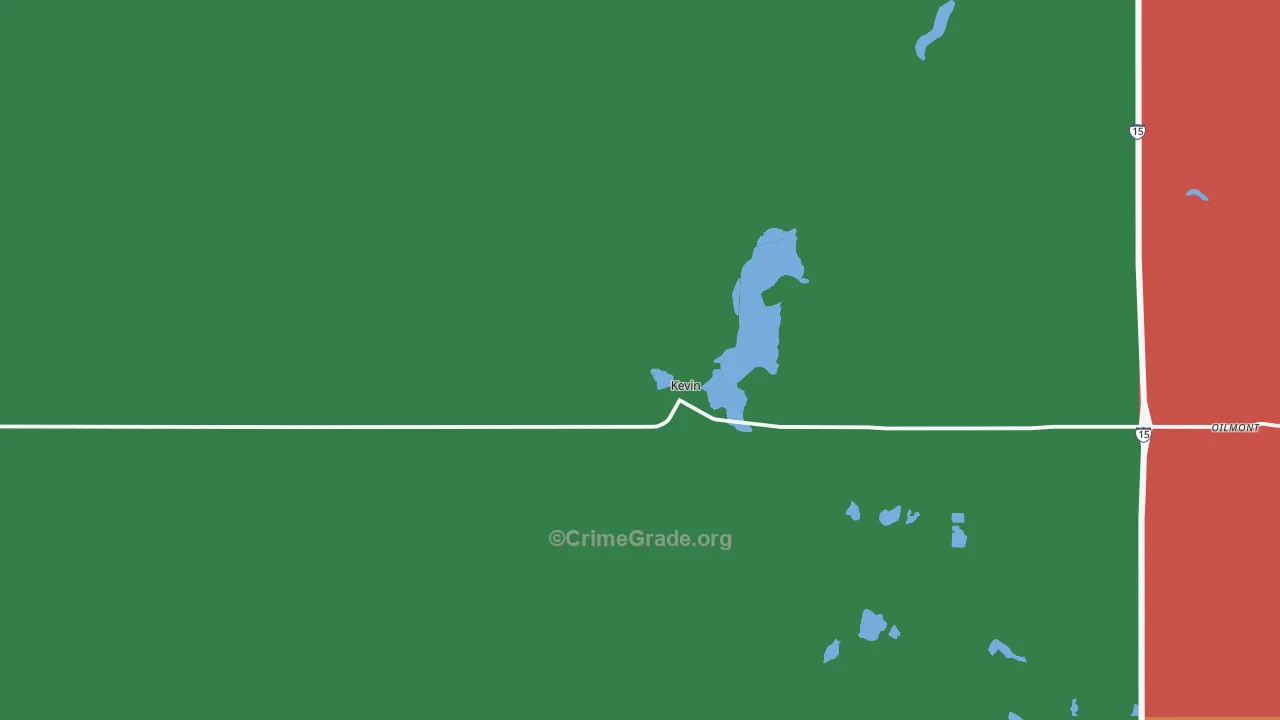 Kevin, MT Map of Assault Rates