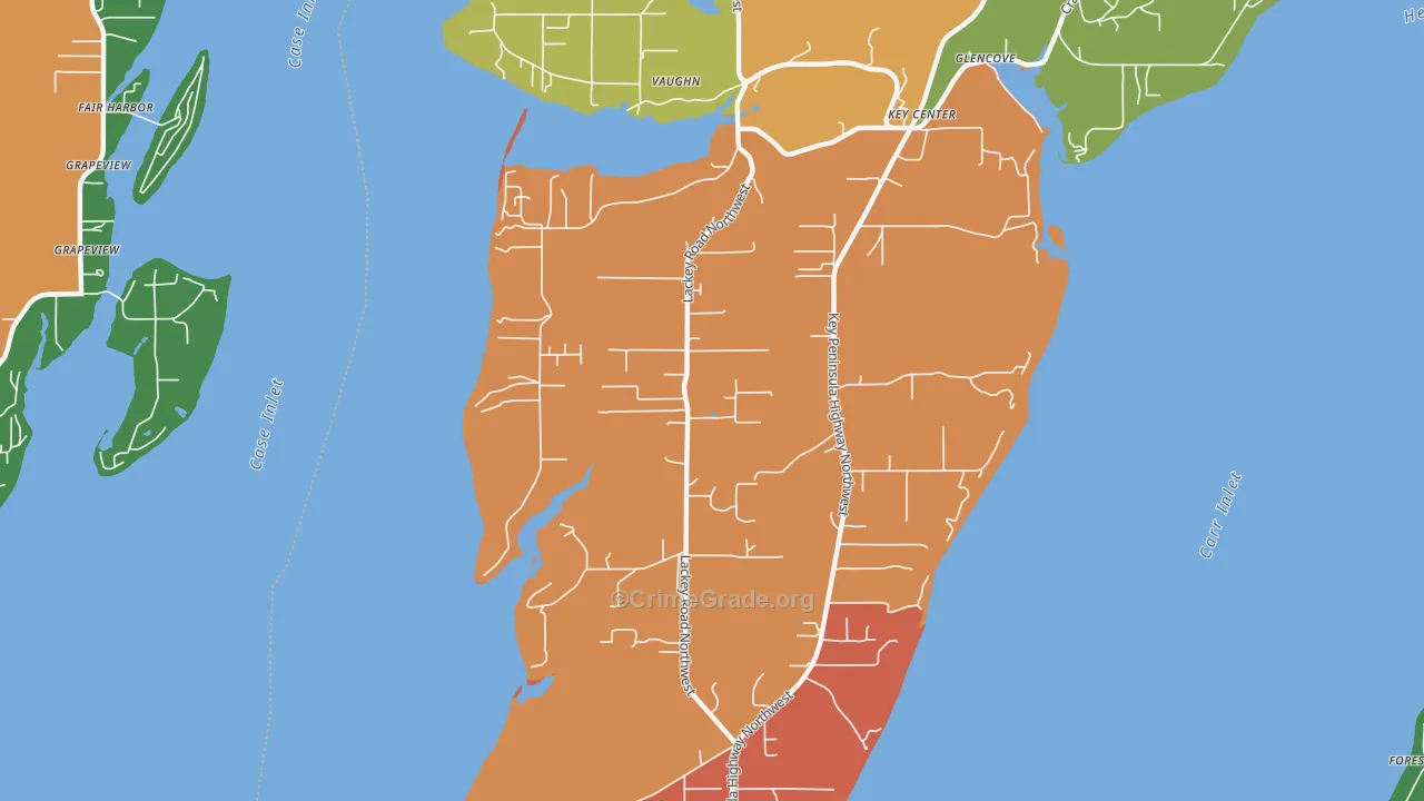 Key Center, WA Map of Assault Rates