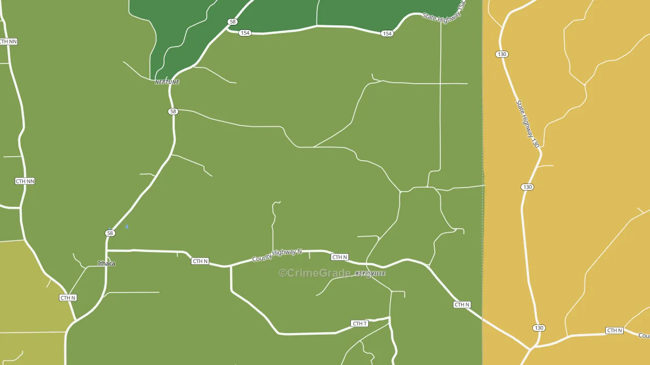 Keyesville, WI Map of Assault Rates