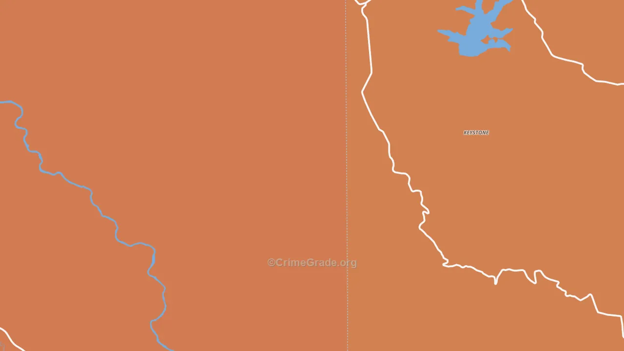 Keystone, WY Map of Assault Rates