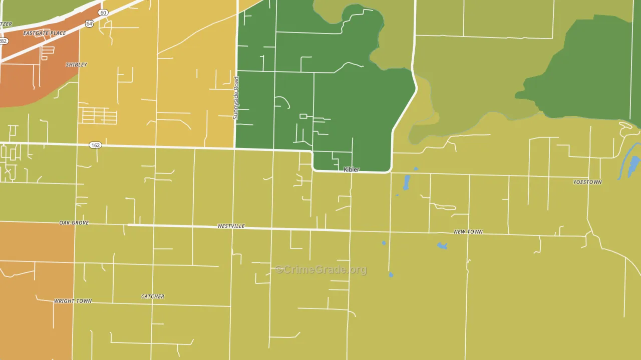 Kibler, AR Map of Assault Rates