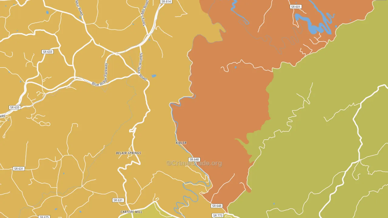 Kibler, VA Map of Assault Rates