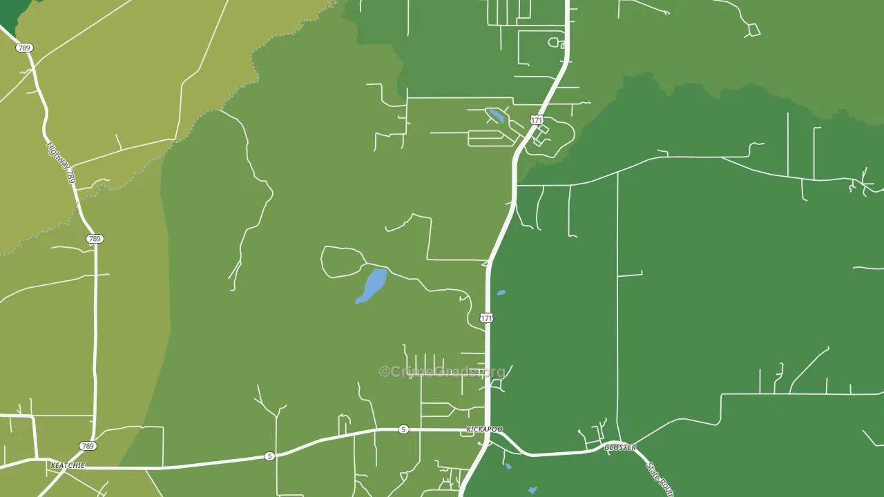 Kickapoo, LA Map of Assault Rates