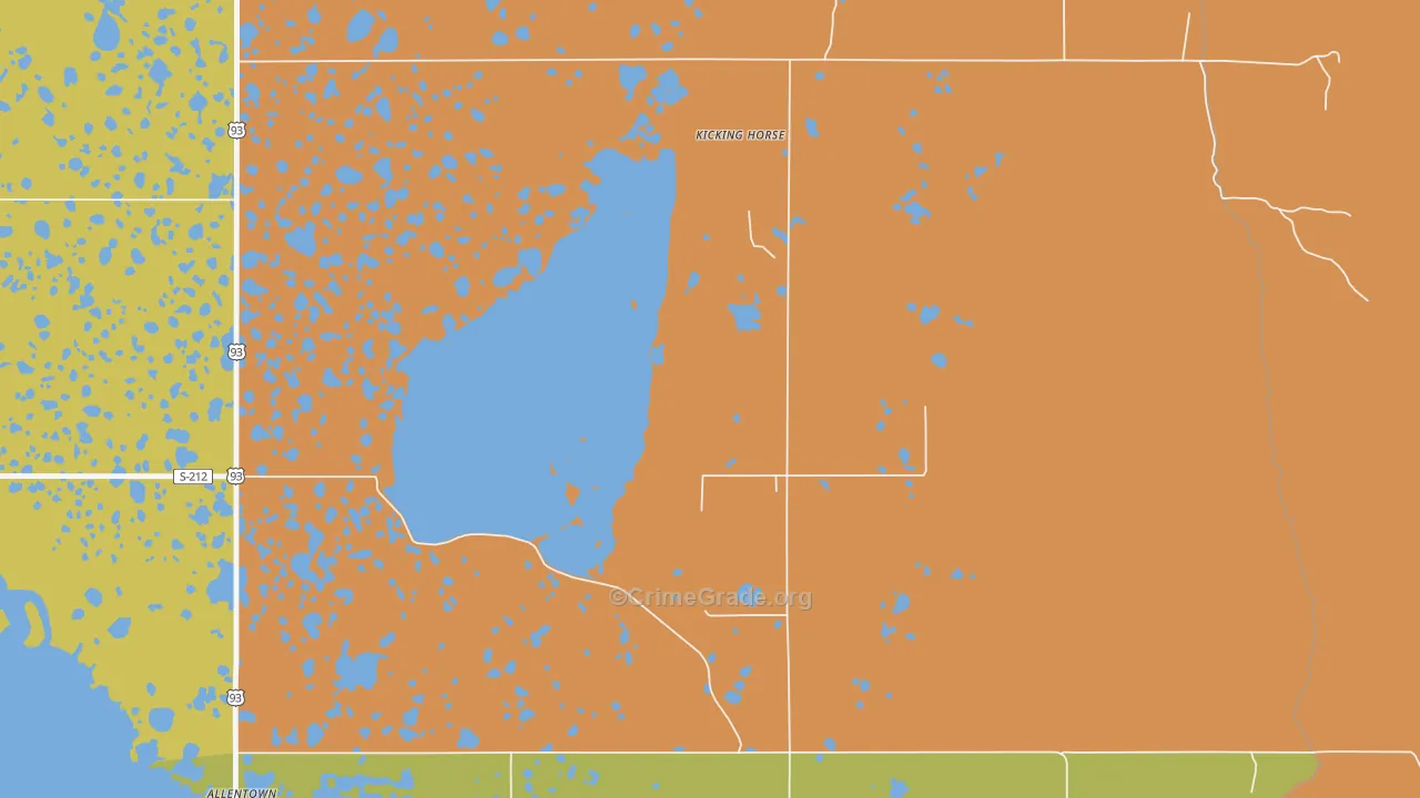 Kicking Horse, MT Map of Assault Rates