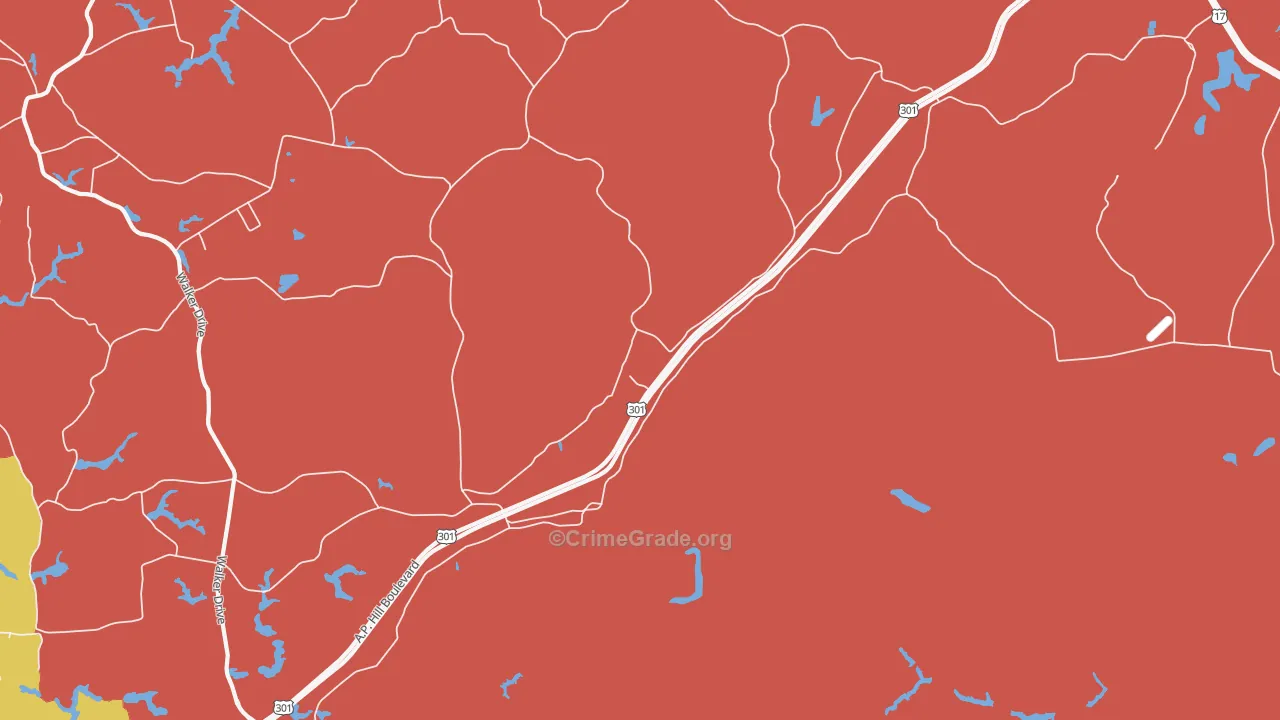 Kidds Fork, VA Map of Assault Rates