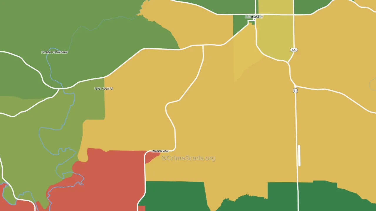 Kieler, WI Map of Assault Rates