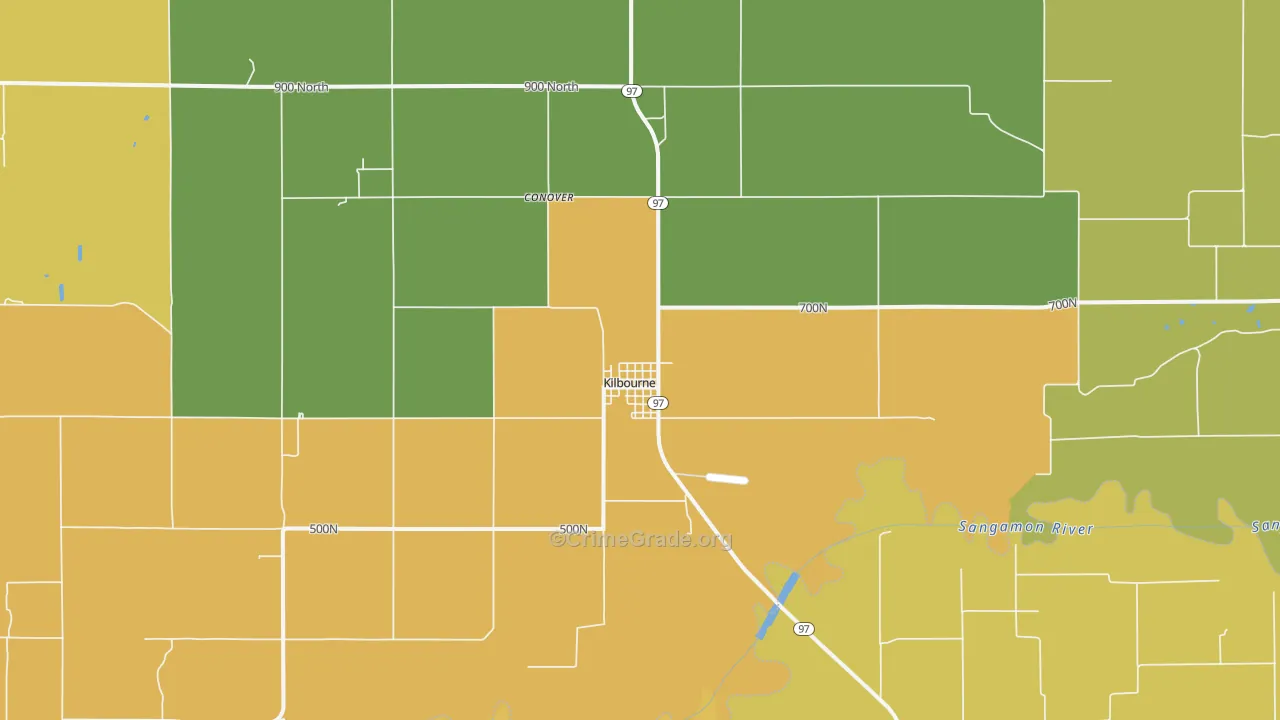 Kilbourne, IL Map of Assault Rates