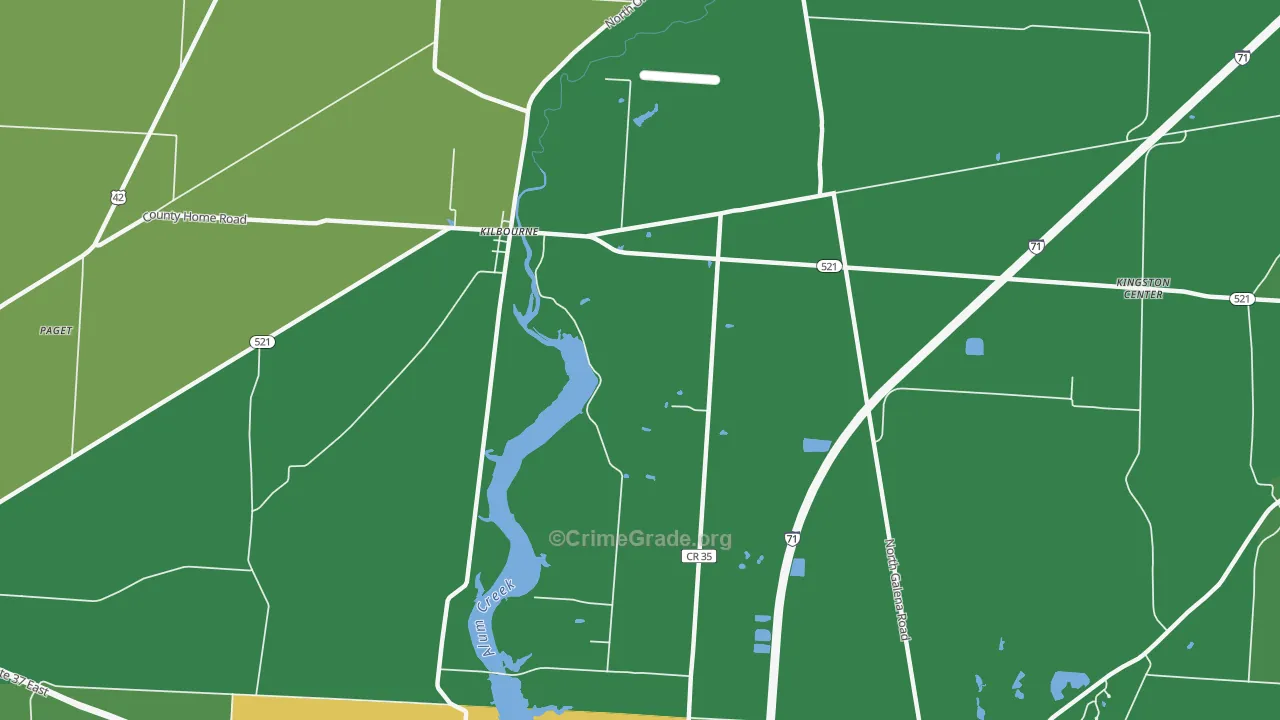 Kilbourne, OH Map of Assault Rates