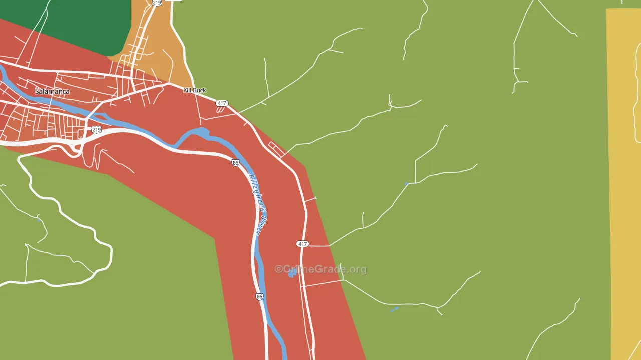 Kill Buck, NY Map of Assault Rates