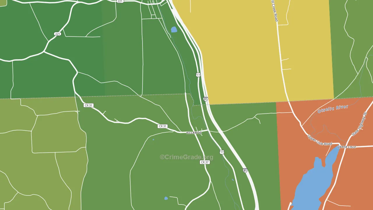 Killawog, NY Map of Assault Rates