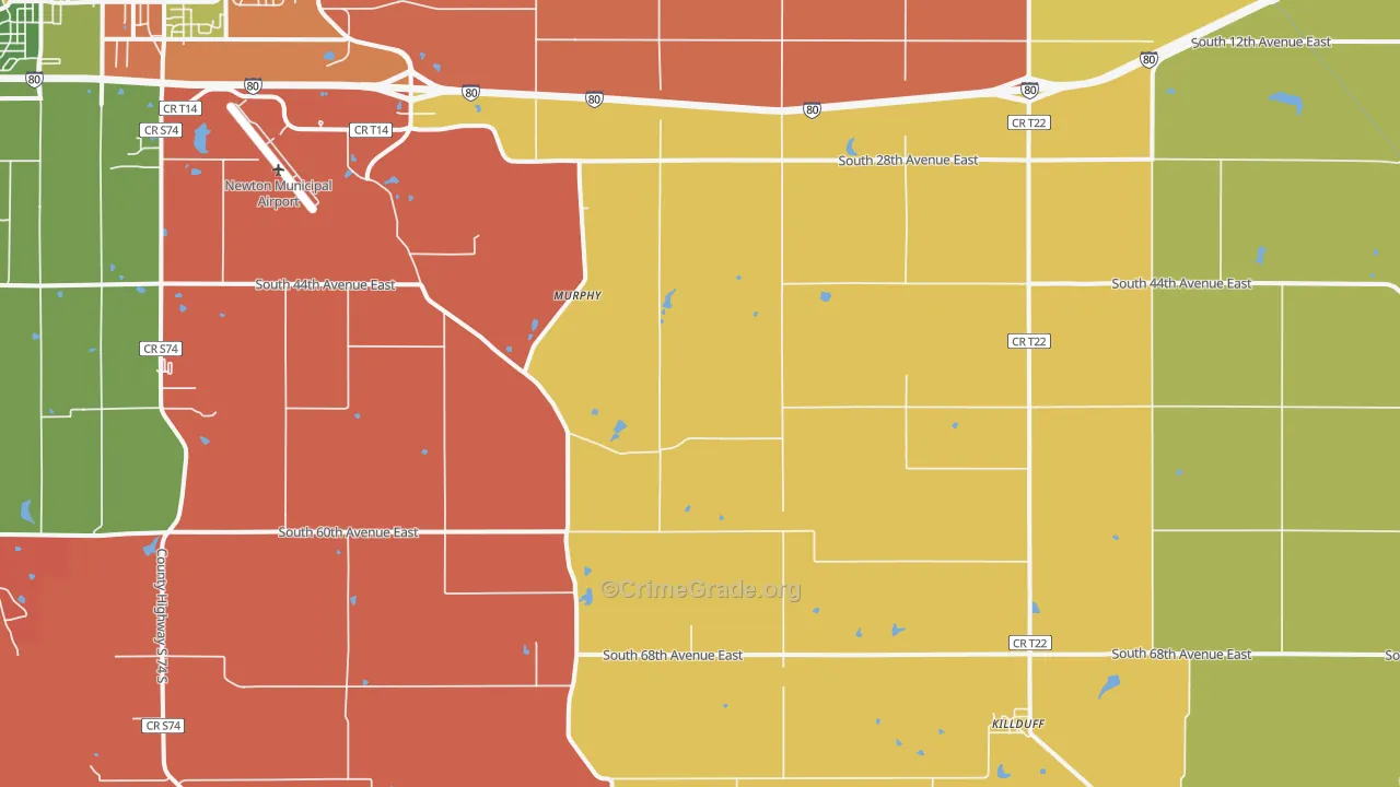 Killduff, IA Map of Assault Rates