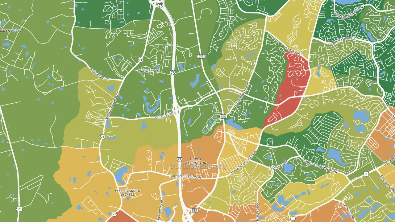 Killian, SC Map of Assault Rates