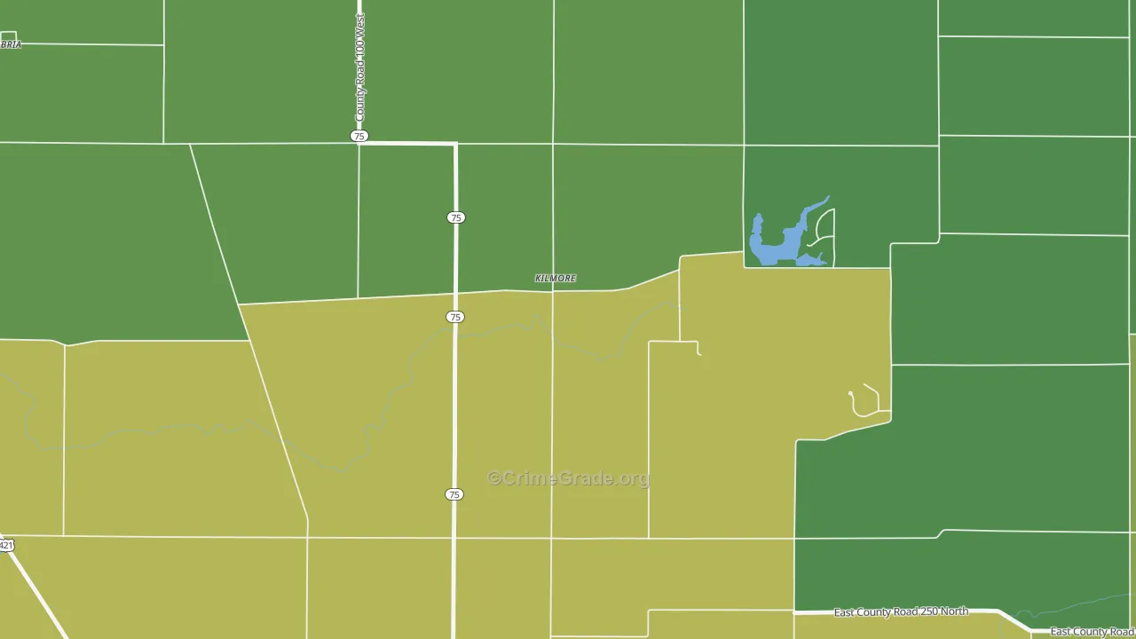 Kilmore, IN Map of Assault Rates
