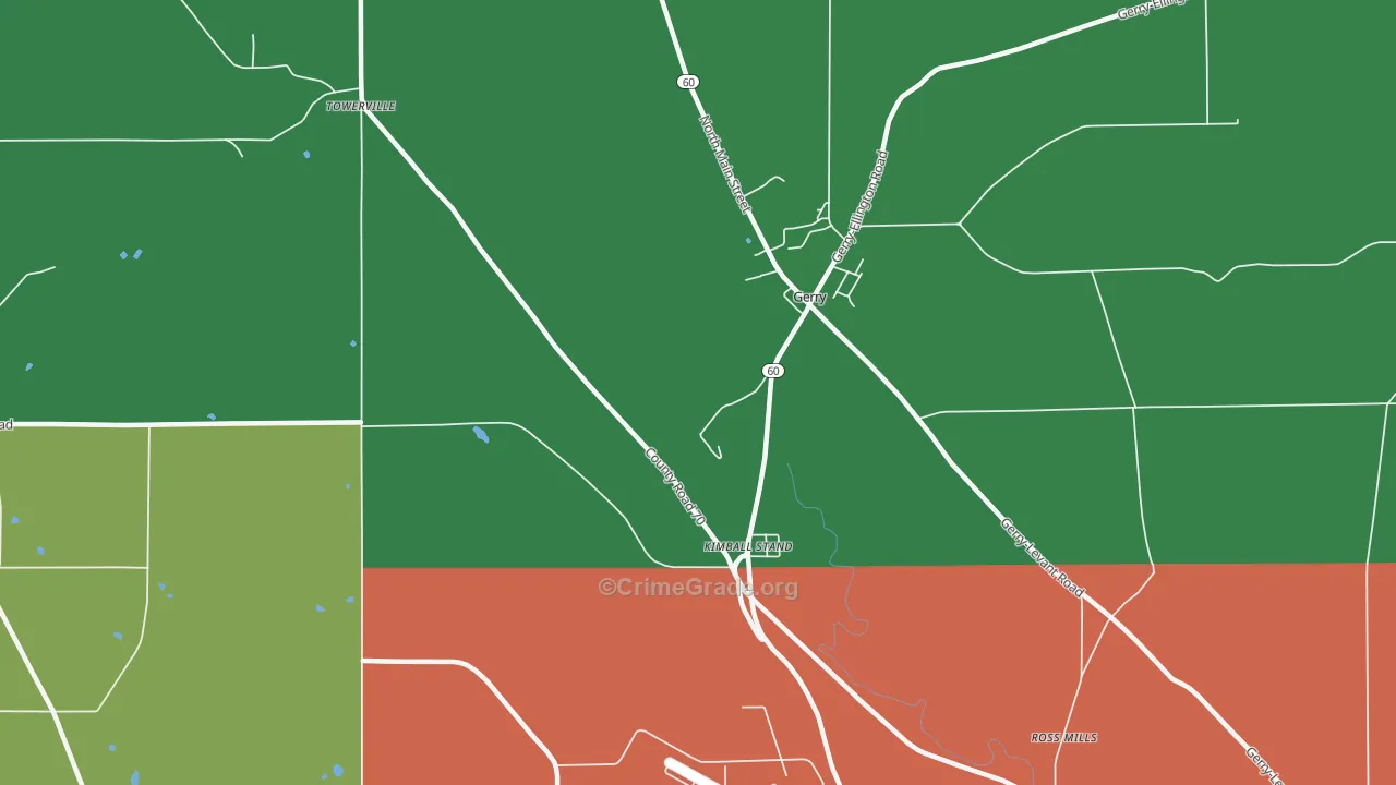 Kimball Stand, NY Map of Assault Rates