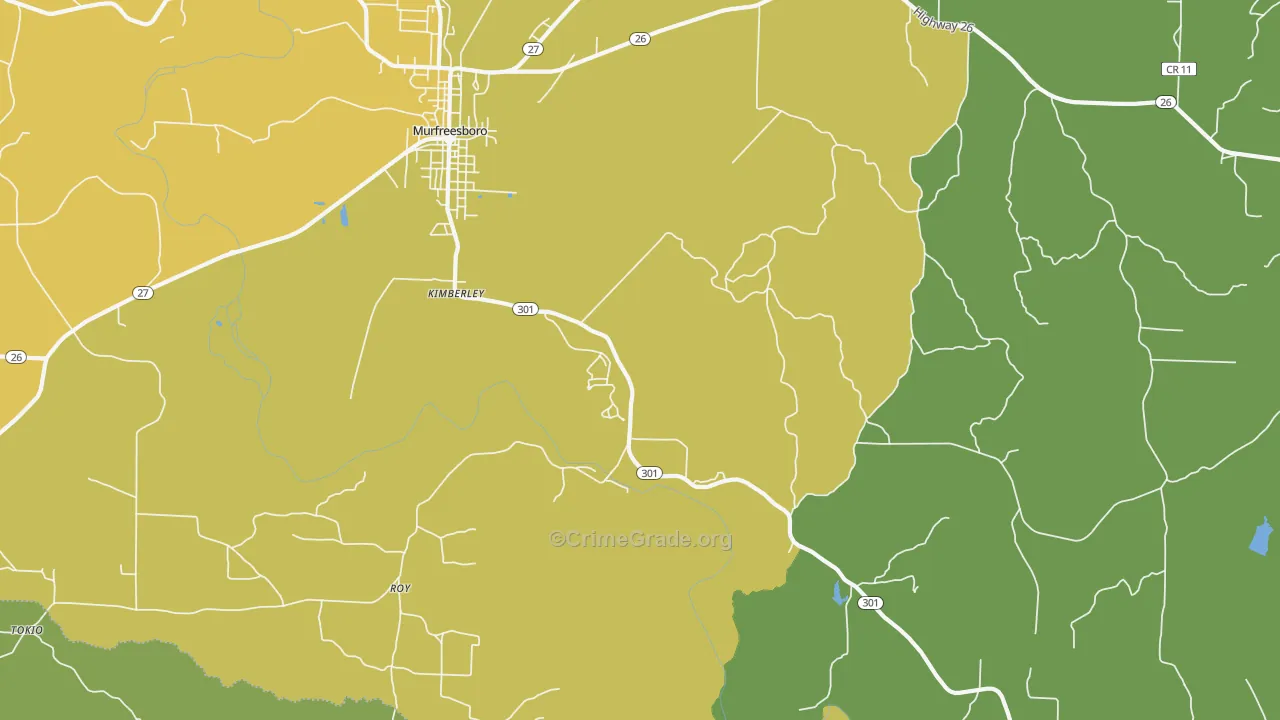 Kimberley, AR Map of Assault Rates